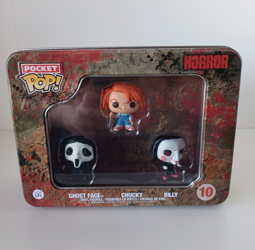 Ghost Face, Chucky, And Billy Horror Movie Small Pocket Vinyl Figure Funko Pops